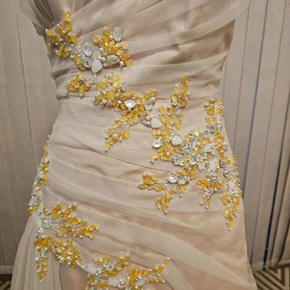 The Anjolique Wedding dress Champagne in 8 NWT - Picture 3 of 10